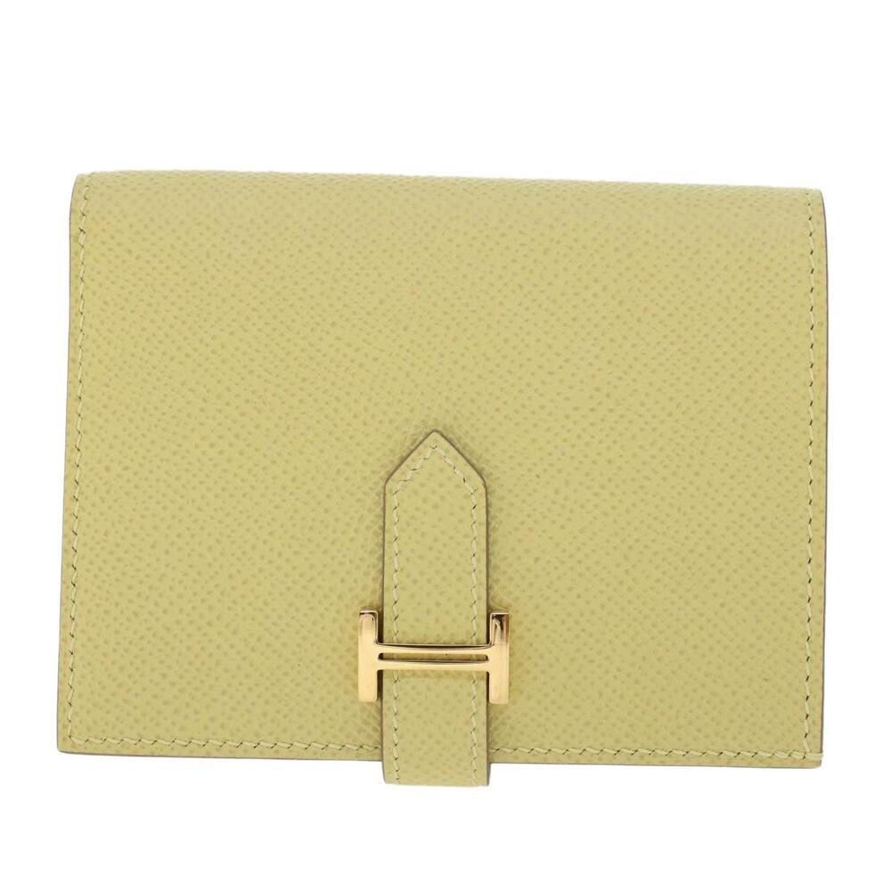 Hermes Bearn Compact Wallet Epsom Yellow